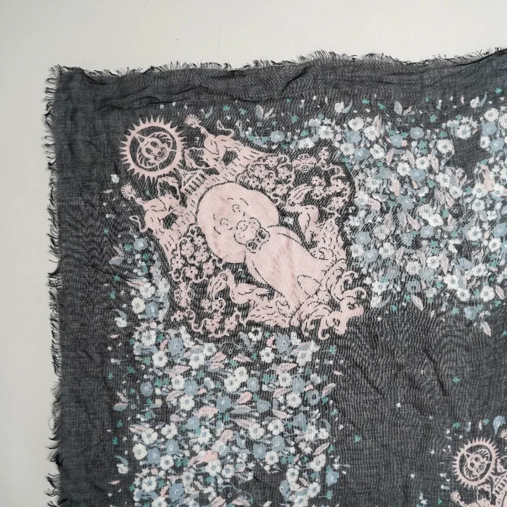 Zadig & Voltaire Kerry Flower Dog Square Scarf